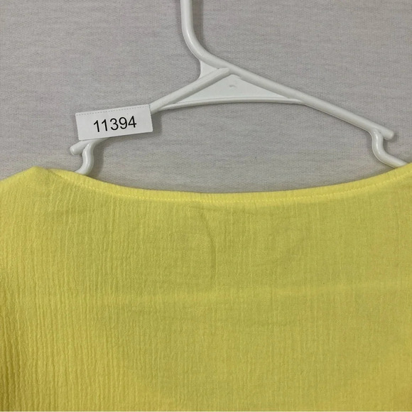 Soft Surroundings Yellow Round Neck Gauzy Cotton Top Large - Picture 8 of 8